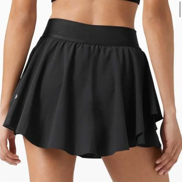Lululemon Court Rival High Rise Tennis Skirt Lightweight Black Long Size 6 - Picture 2 of 16